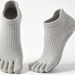 breathable cotton five toe yoga socks with full sole grips